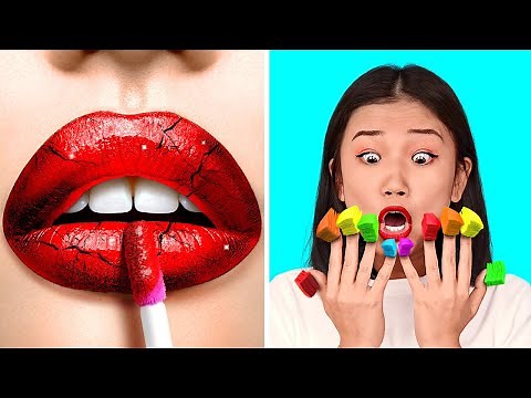 1000 LAYERS CHALLENGE || 100+ Layers of Food & 100+ Coats of Make Up! Funny Game by 123 GO! SCHOOL
