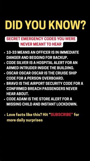 Secret Emergency Codes That Mean Someone’s Life Is on the Line 😳 #shorts #viral #facts #factshorts