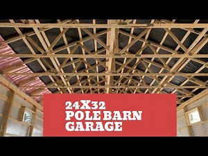 24x32 Pole Barn - 2 Car Garage (Vapor Barrier for Insulating)