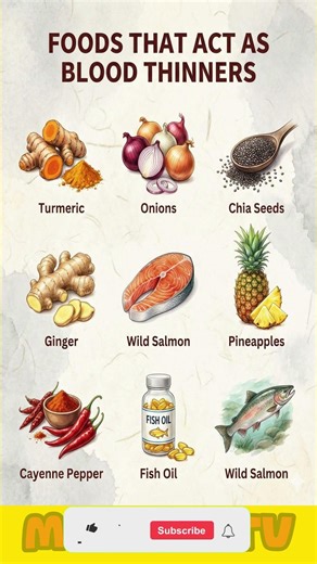 Natural Blood Thinners in Your Kitchen! 🩸🍊 #NaturalBloodThinners