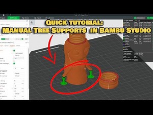 How to Add Manual Tree Supports to 3D prints in Bambu Studio-Quick tutorial