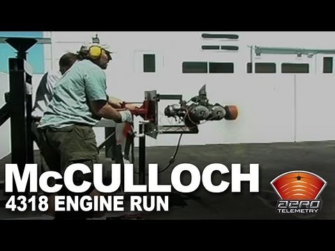 McCulloch 4 Cylinder Aircraft Engine. Test Run.