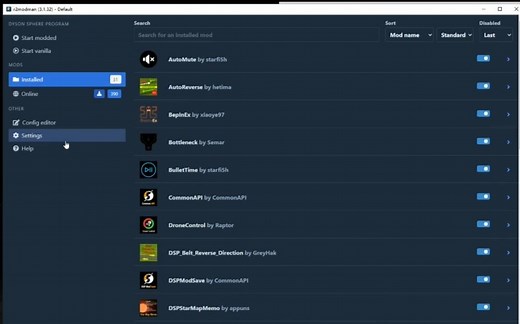 戴森球XGP版本使用mod管理器的教学