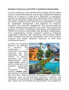 Biosphere Reserves & STEM Worksheet Sub-Plan or Classwork & Homework