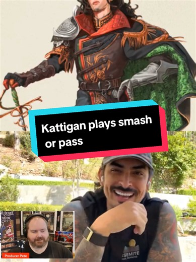 Kattigan plays Smash or Pass and his answers may surprise you. LOL I'm sorry my account is quickly becoming plagued with Critical Role but I thought this was so funny, I can't believe we know his type now of everyone (and yes I consider this a win for Kocctis / Occtigan AND I am being presented with Julien x Kattigan, Vaelus x Kattigan and Thaisha x Kattigan...along with Murrigan of course Taken from The Character Sheet interview critical role campaign 4 Occtis Tachonis Kattigan Vale Julien Davi