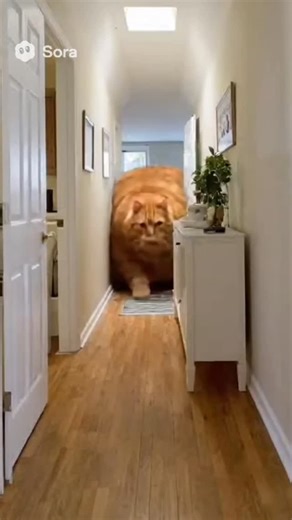 🐱💥 A giant cat bursts through a house like a furry wrecking ball — chaos, meows, and flying furniture everywhere! 😂🏠 #GiantCat #FunnyReel #wildlaughsreel #cat #giant #obese #huge #catscatscats #catlovers #funny #wild | Wildlaughsreel