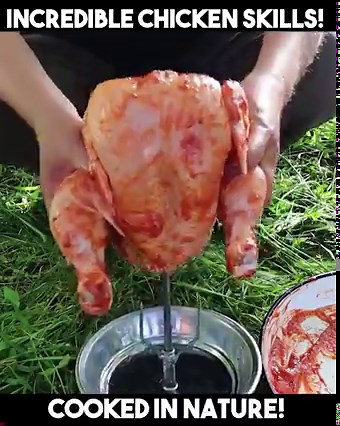 Incredible Chicken Rocket BBQ in Nature! Thanks to Kadir Barcin https://youtu.be/-Cr5rOhB9kI | The Food Ranger