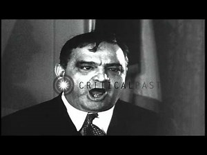 The Mayor of New York La Guardia interviews Sergeant John Basilone after he recei...HD Stock Footage