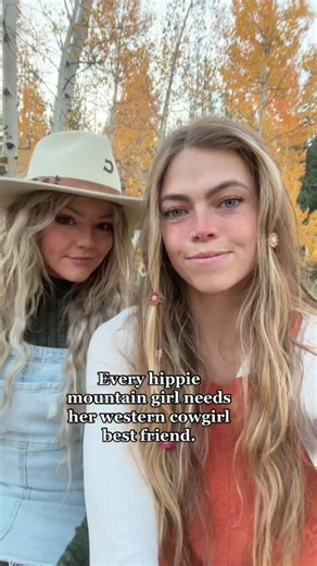 Hippie Mountain Girl and Western Cowgirl Best Friend Vibes