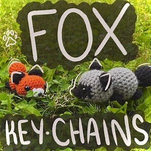 Fox Keychains - Handmade Crochet - Etsy