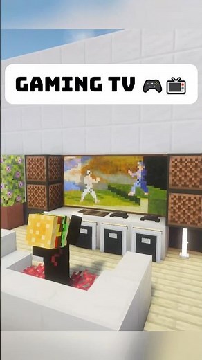 Gaming TV in Minecraft (upgrade Build) #minecraftshorts