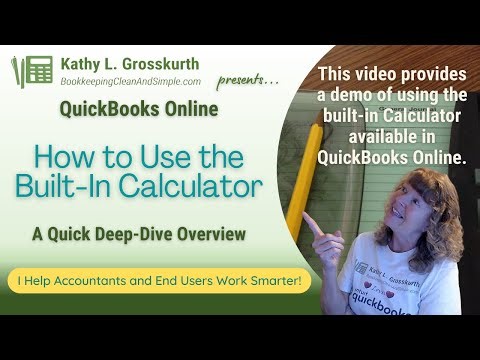 QuickBooks Online - How to Use the Built-In Calculator