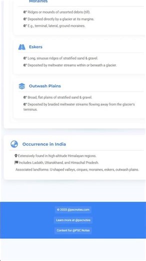 Glacial Formation and Movement processes brief overview