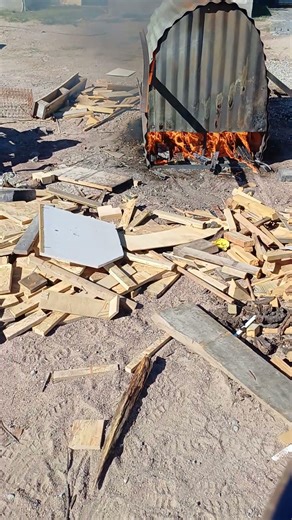 Biochar.. the sound of gases being released by the wood during pyrolysis.