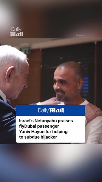Netanyahu praises Flydubai passenger who helped subdue co-pilot
