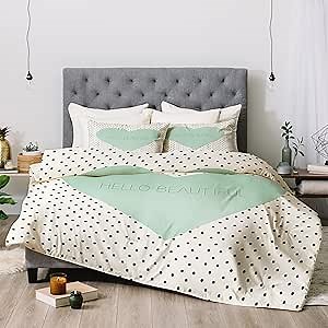 Deny Designs Allyson Johnson Hello Beautiful Heart Comforter Set, Queen