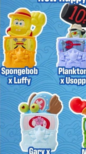 FIRST LOOK SpongeBob X one piece McDonald’s toys