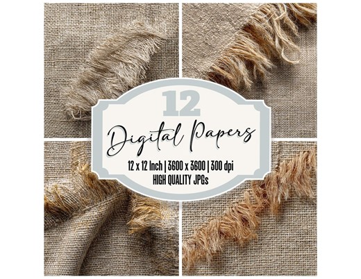 Linen Texture Junk Journal Paper Pack 12x Frayed Fabric Backgrounds Rustic Burlap Textile Scrapbook Paper Printable Paper Jpgs Download - Etsy