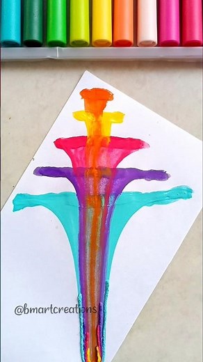 DIY Thread Art 🌈| String pull Art 🤯💕 #shorts #paintingideas #watercolor #easy #diy #threadart #art