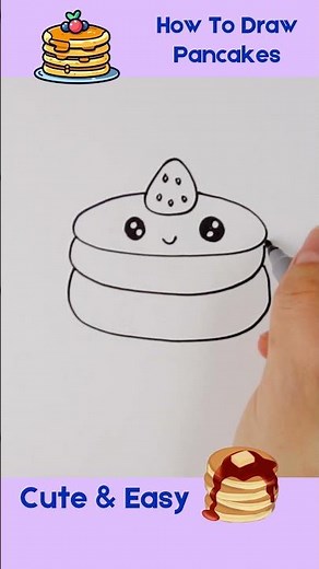 Flip Out for Creativity! Learn to Draw Pancakes Step-by-Step #howtodraw #drawing #creative