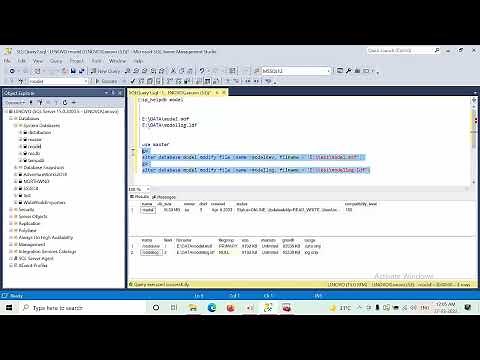 How To Move Model Database in SQL Server 2019