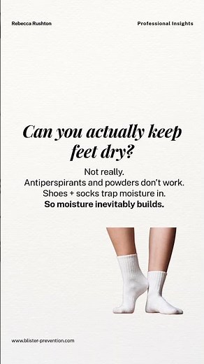 Sweaty feet cause blister [Blister Prevention]