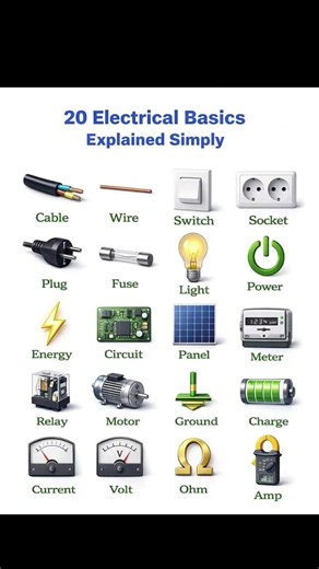 20 Electrical Basics Items ⚡🛠️📈 #electrical #trending #viral