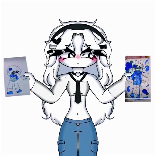 Blueberry Girl 2023 vs 2024/2025💙🫐#desenho #drawing #blueberrygirl