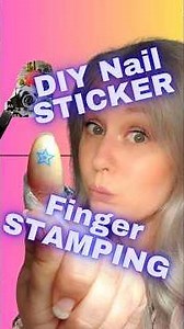 DIY NAIL STICKERS/ FINGER STAMPING #diy #nails #easy #tutorial #nailart #hack #naildesign