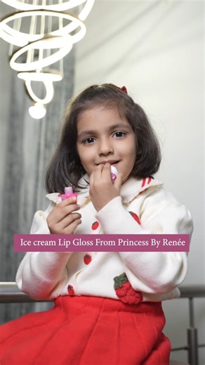 Ankita Agrawal || Creator on Instagram: "Shiny lips, happy kids & stress-free moms — that’s exactly what the Ice Cream Gloss from @princessbyrenee brings! ✨💗 With Disney Frozen Elsa packaging and nourishing ingredients, it makes makeup fun, safe & super adorable. Highly recommended for pre-teens and all our little makeup lovers! Shop Now from Renee app or website, use my code MISHA10 for an extra 10% off! @princessbyrenee #AD #paidpartnership #PrincessByRenee #IceCreamGloss #KidsMakeupFun #Safe