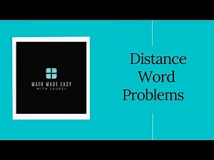 Distance Word Problems