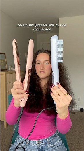 Steam straightener comparison! @W‪@Wavytalkofficial‬#steamstraightener #straightener #hairtools