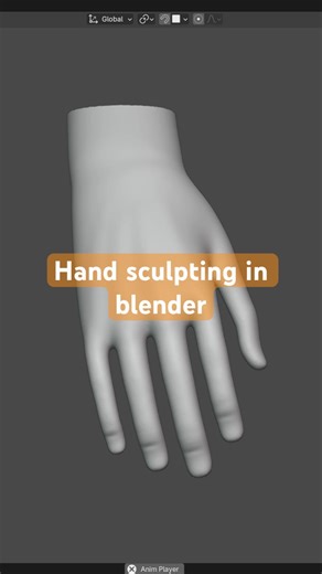 Hand sculpting in blender