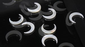 Watch White Shell Mother of Pearl Shell Moon Shape Beads on Amazon Live