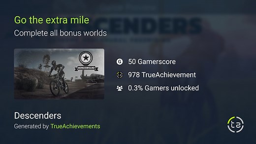 Go the extra mile achievement in Descenders