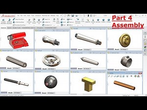 Solidworks tutorial Assembly of lathe tailstock Part4