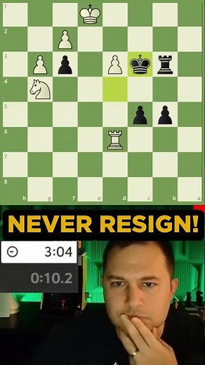 Why You Should Never Resign In Chess #chess