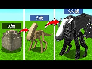 エイリアンがどんどん歳をとるマインクラフト【マイクラ】