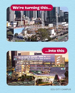 50K views · 506 reactions | Two years since construction kicked off on ECU City campus, and it's looking absolutely brilliant. There are more than 600 workers on site every day constructing this exceptional building. And in just over a year, thousands of students will be enrolling for semester one, 2026. I can't wait to see this new world-class campus come to life and transform our beautiful city. | Roger Cook | Facebook