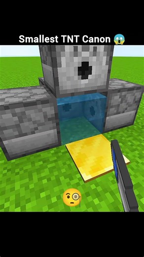 Minecraft Smallest TNT Canon #shorts #minecraft