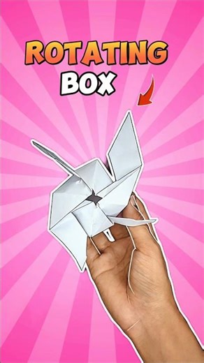 how to make a paper rotating box 🎁 , paper spinning cube, paper spinning plane #shorts