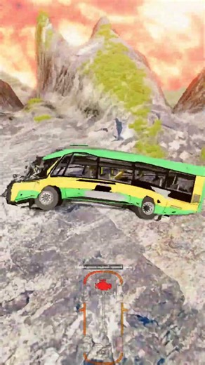 🚌🤢❤️‍🔥5 Green Buses vs Deep Lava Pit #shorts #beamngdrive #funny #beamngmods #LongestBusCrash