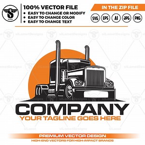Semi Truck Logo SVG: Trucking Company Brand Design (digital Download) - Etsy