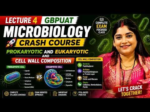 Lecture 4 | Prokaryotic vs Eukaryotic Cell + Cell Wall Composition | GBPUAT Microbiology