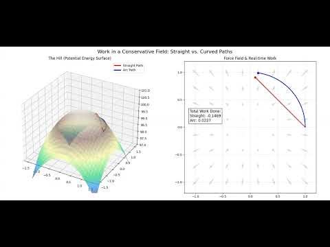 Gradient Ascent A Visual Study of Conservative Work