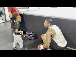 Jared Anderson playfully sparring a young champ at J Prince Boxing Gym | Training footage
