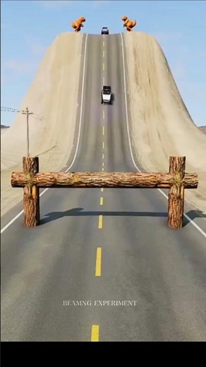 Police Cars VS Log Trap | BeamNG. drive