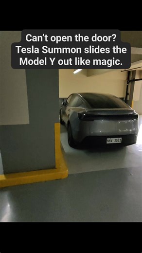 168K views · 839 reactions | Can’t open the door? Tesla Summon slides the Model Y out like magic. #TeslaDumbSummon | Electric Car Guy | Facebook