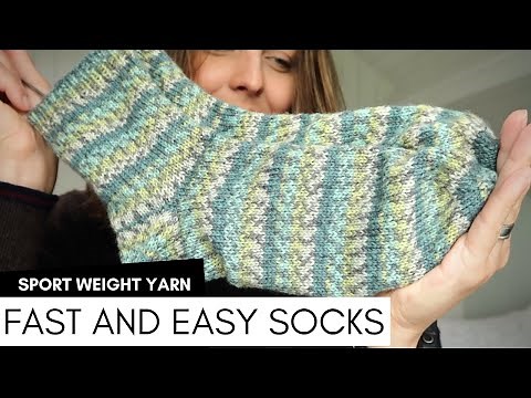 Patons Kroy Socks yarn - Fast and Easy Socks free knitting pattern - knit by knittingILove