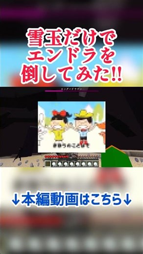 Defeat the Ender with a snowball! [Minecraft] #Gameplay